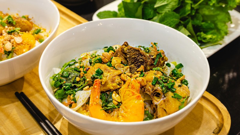 Day 1 Savor Authentic Da Nang's Flavor With Mi Quang (turmeric Noodles With Pork And Shrimp)