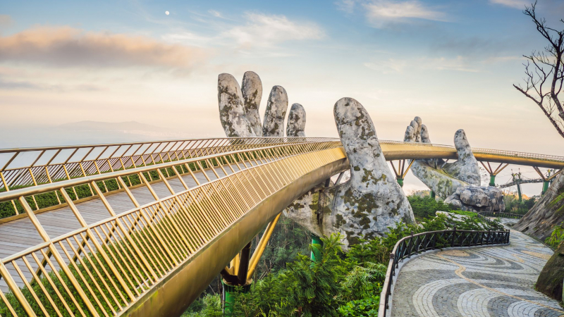 Day 2 Admire The Stunning Architecture Of Golden Hand Bridge